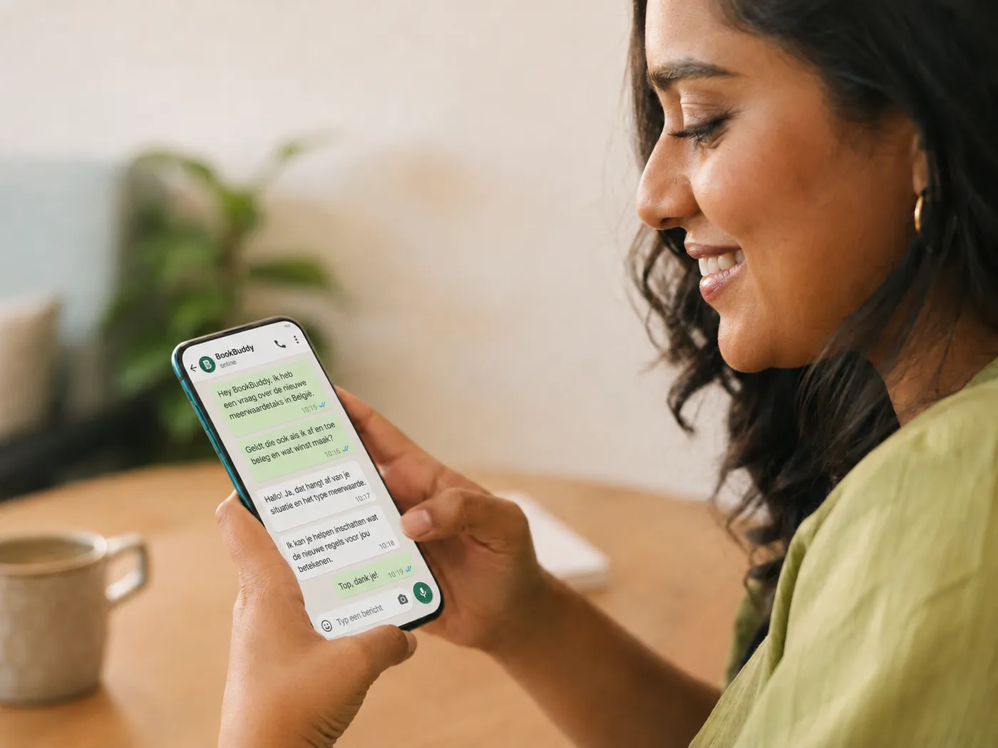 Ondernemer krijgt advies via WhatsApp