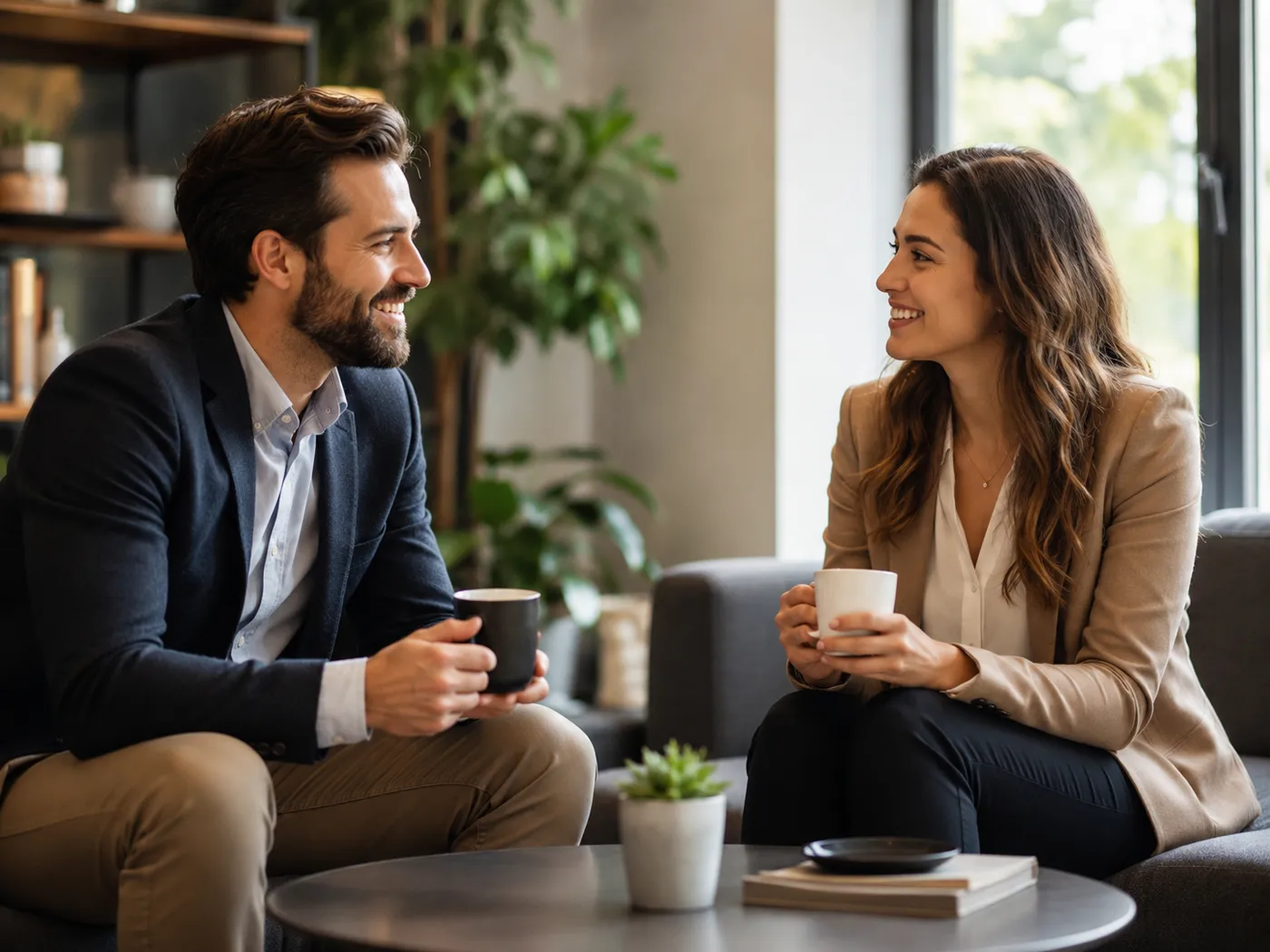Bedrijfsleider in gesprek